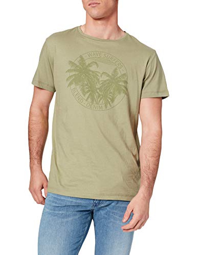 BLEND 20712073 Camiseta, 170115_Oil Green, M para Hombre