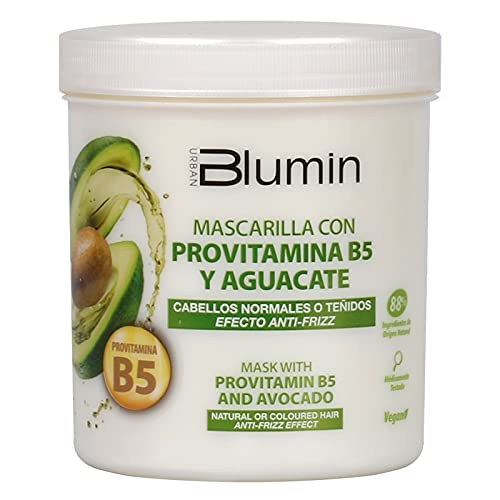 Blumin Mascarilla efecto Anti-Frizz con Aguacate y Provitamina B5, para Cabellos Normales o Teñidos, 700 ml