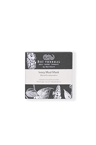 Boí Thermal Ivory Mud Mask. Mascarilla Facial Restauradora. Efecto Reparador Y Reconfortante Para Pieles Sensibles. Cosmética Natural Y Vegana. Hipoalergénico. 50 ml