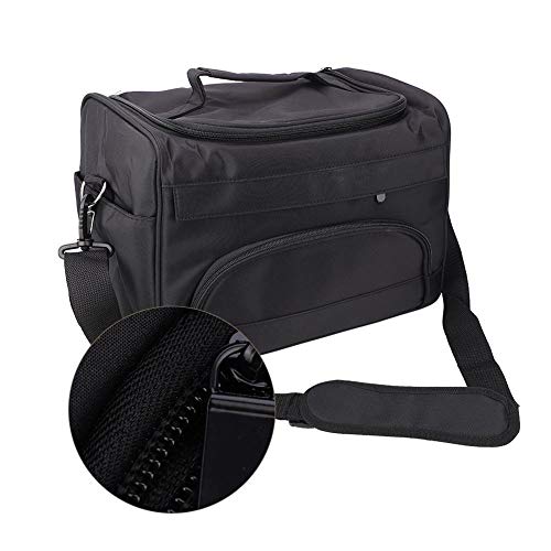 Bolsa de transporte de peluquería profesional de almacenamiento grande, bolsa de transporte de peluquería para equipos de cabello con correa de hombro ajustable, bolsa de viaje portátil con múltiples