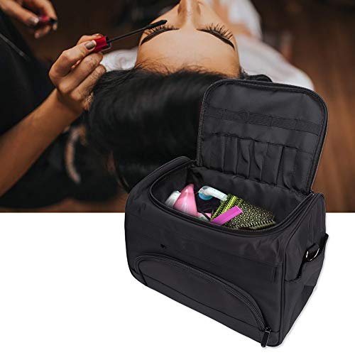 Bolsa de transporte de peluquería profesional de almacenamiento grande, bolsa de transporte de peluquería para equipos de cabello con correa de hombro ajustable, bolsa de viaje portátil con múltiples