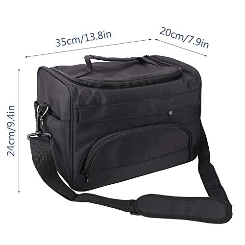 Bolsa de transporte de peluquería profesional de almacenamiento grande, bolsa de transporte de peluquería para equipos de cabello con correa de hombro ajustable, bolsa de viaje portátil con múltiples