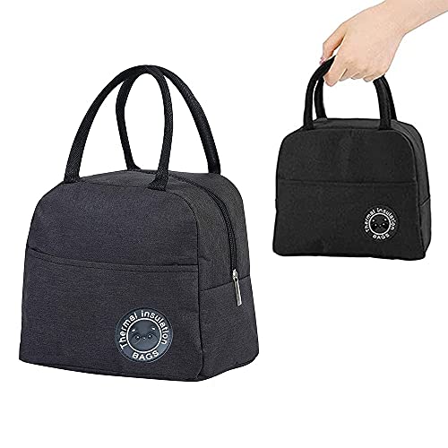 Bolsa Isotérmica Pequeña, Almuerzo Hermética Bolsa, Hermética Bolsa Térmica, Nevera Playa Pequeña, Bolso Nevera Térmica, para el Trabajo, la Escuela y de Viaje (Negro)