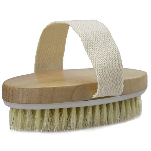 Boolavard Dry Skin Body Brush - Mejora la salud y la belleza de la piel - Cerdas naturales