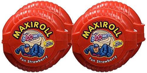 Boomer - Chicle Maxi-Roll Fresa - [Pack de 4]
