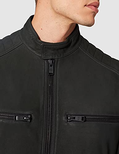 BOSS Jasslo Chaqueta de Cuero, Dark Grey29, 52 para Hombre