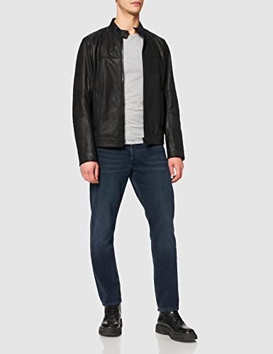 BOSS Josep1 Chaqueta de Cuero, Black1, 46 para Hombre