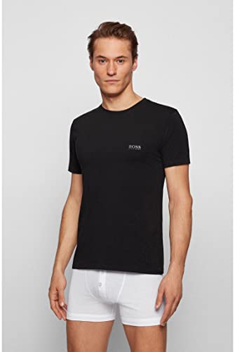 BOSS T-Shirt RN 2p Co/el Camiseta, Negro (Black 001), XXL (Pack de 2) para Hombre