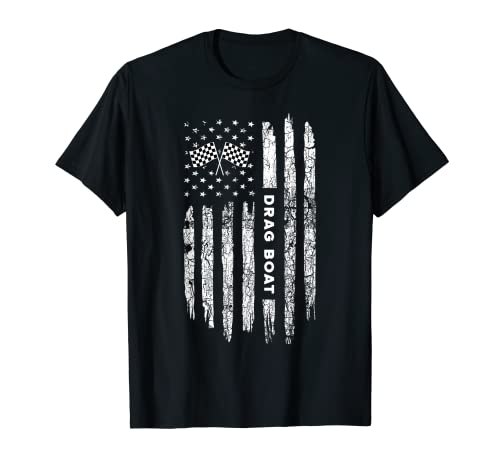 Bote de arrastre de la bandera americana - Bote de arrastre vintage de la bandera Camiseta