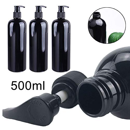 Botellas Vacías de 500 Ml de Champú Botella de Loción Simple para Emulsión de Espuma Dispensador de Jabón Reutilizable Botella de Champú para Dispensar Champú En Gel de Ducha（3 Piezas）