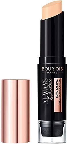 Bourjois Always Fabolous Foundcealer Stick Base de Maquillaje Correctora Tono 100 Rose Ivory (Pieles Claras) - 7.3 gr