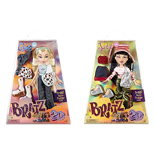 Bratz Edición Especial 20 Años Muñeca de Moda Original Cloe Caja holográfica y póster Coleccionable + Edición Especial 20 Años Muñeca de Moda Original Jade-Caja holográfica y póster-Coleccionable