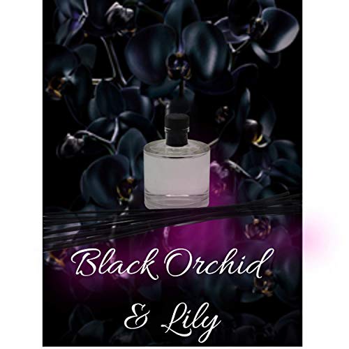 Brissa España. Ambientador Mikado Varillas Luxury. Relajante. Eco. Perfume Unico Exclusivo Black Orchid & Lily. 100 ml. Hecho en España.