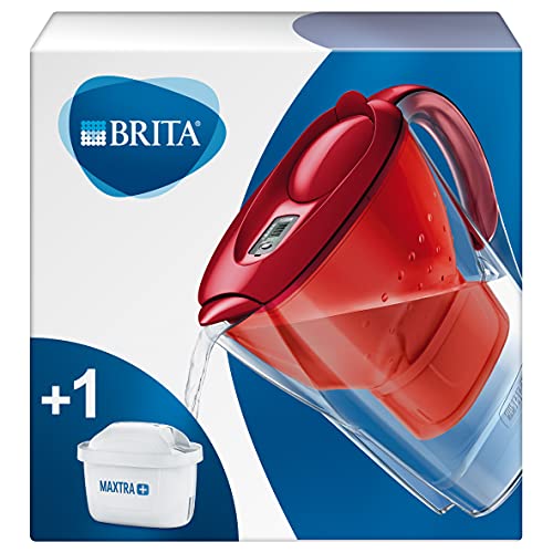 BRITA Marella – Jarra de Filtro, de plástico, plástico, Rojo, Format Normal