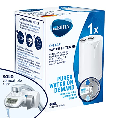 BRITA On Tap HF (versión 2019) | 1 Cartucho filtrante de agua | Recambio de filtro de agua compatible con BRITA On Tap (versión 2019) | Agua filtrada de excelente sabor | Solución más sostenible