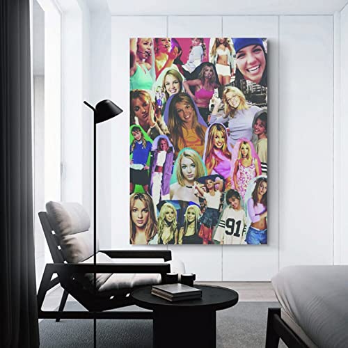 Britney Spears Britney Spears Christina Aguilera Milly Carlucci - Póster de lienzo y arte de pared, diseño moderno de dormitorio familiar para familia y amigos, 20 x 30 cm