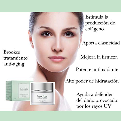 BROOKES Crema hidratante facial antiarrugas para mujer y hombre de día y noche - 50 ml