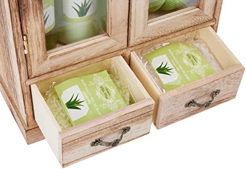 BRUBAKER Cosmetics Set de Regalo de Baño - Aloe vera - Armario en Madera (10 piezas)