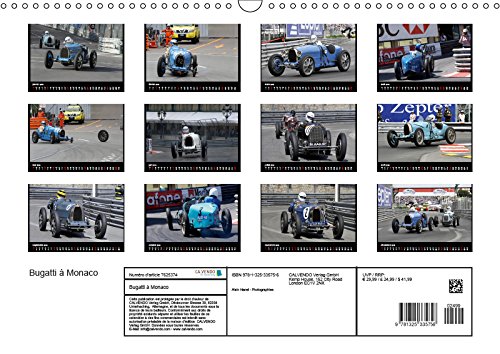 Bugatti en course a monaco (calendrier mural 2019 din a3 horizontal) - ettore bugatti a signe un myt (Calvendo Art): Ettore Bugatti a signé un mythe (Calendrier mensuel, 14 Pages )