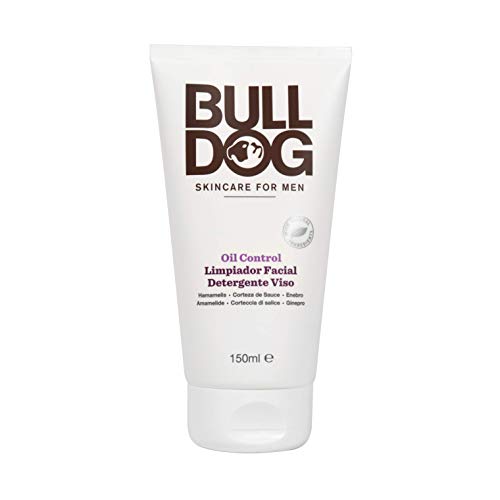 Bulldog Skincare for Men - Limpiador facial 150 ml para hombres con piel grasa, contiene ingredientes naturales Hamamelis, corteza de Sauce y Enebro