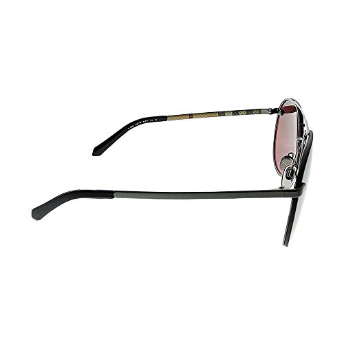 Burberry Men's Pilot Sunglasses, Dark Gunmetal/Pink Mirror, One Size