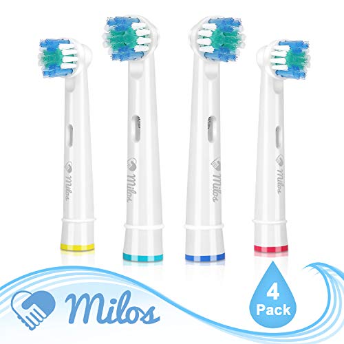 Cabezales para Cepillo Oral B Eléctrico Milos Premium (Paquete de 4) - Compatibles con Cabezales Oral B Braun de Recambio, Cabezales de Recambio Compatibles para Cepillos de Dientes Oral B Premium