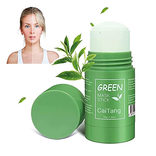 CaiTang Mascarilla de té verde, Green Stick Mask, Mascarilla de Limpieza Profunda, Control de Aceite Hidratante, Limpieza Profunda, Para Todo Tipo de Piel