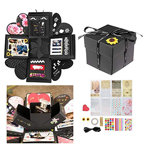 Caja Sorpresa Creativa Explosion Box,KIPIDA DIY Photo Album Scrapbook,Cumpleaños,Regalos del Día de la Madre para mujeres,Aniversario,Caja de Regalo Sorpresa,Caja de Explosión Hecha a Mano,Pequeños