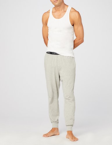 Calvin Klein 2p Tank Camiseta sin Mangas, Blanco (Blanco 100), M para Hombre