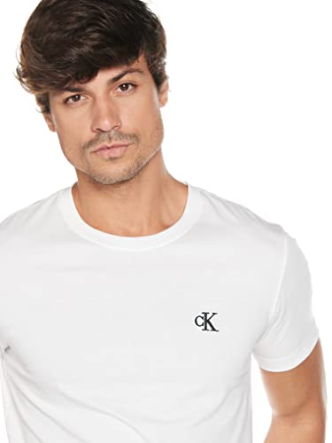 Calvin Klein Jeans CK Essential Slim tee Camiseta, Bright White, M para Hombre