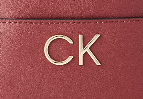 Calvin Klein Re-Lock Camera Bag, Cruces para Mujer, Bordeaux, Medium