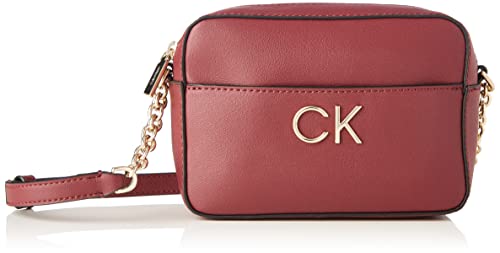 Calvin Klein Re-Lock Camera Bag, Cruces para Mujer, Bordeaux, Medium