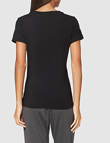 Calvin Klein S/s Crew Neck 2pk Top de Pijama, Black, M para Mujer