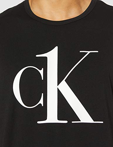 Calvin Klein S/s Crew Neck Top de Pijama, Black, M para Hombre