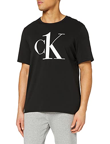 Calvin Klein S/s Crew Neck Top de Pijama, Black, M para Hombre