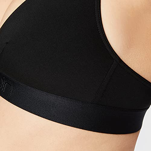 Calvin Klein Unlined Triangle Sujetador de triángulo, Negro (BLACK 001), 90 (Talla del fabricante: Medium) para Mujer