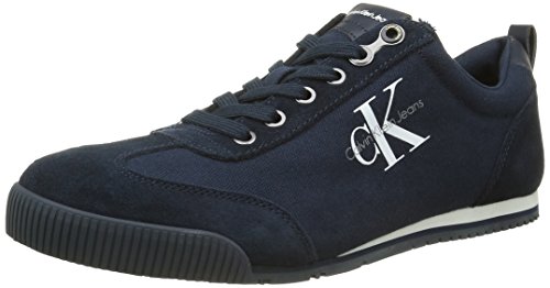 Calvin Klein Wyatt Canvas/Suede, Zapatillas Hombre, Azul (Navy), 43 EU