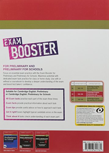 Cambridge English Exam Booster for Preliminary and Preliminary for Schools without Answer Key with Audio: Comprehensive Exam Practice for Students (Cambridge English Exam Boosters)