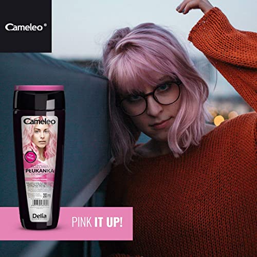 Cameleo - Tónico para el cabello rosa con agua de rosas, sin tonos amarillos, tonos, tinte semi permanente para el cabello rubio y gris - Color y cuidado - Sin parabenos | 200ml