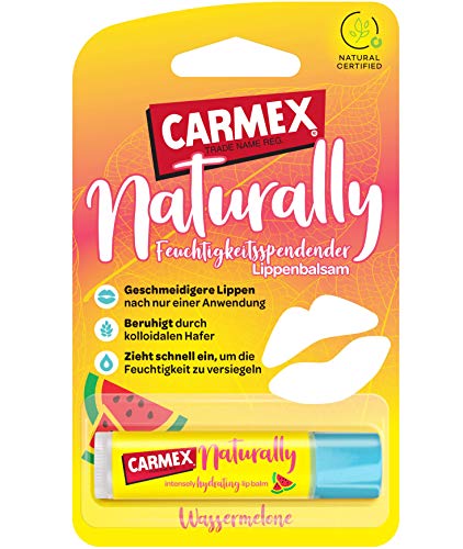 Carmex Naturally Stick Sandía – el cuidado de labios natural para un resultado suave – 1 unidad de 4,25 g – 23232