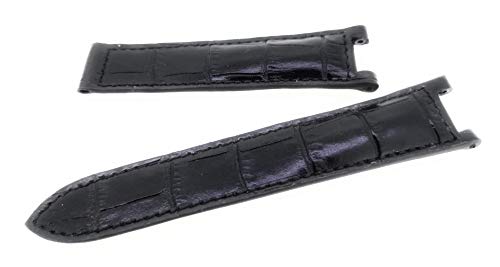 Cartier - Correa de reloj para Pasha (cierre plegable, 20 mm), color negro