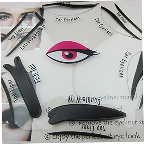 Cat Eyeliner Stencil Kit, Eyeliner, Eyeliner Stencil Pegatinas para el Ojo Ahumado Wingtip Look, Kit de Estilo delineador de Ojos, Maquillaje para los Ojos para Principiantes