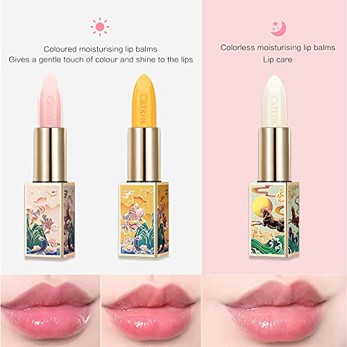 CATKIN Bálsamo Labial Reparador de Labios Bálsamo Labial Hidratante Natural Bálsamo Labial Cambiador de Color Bálsamo Labial Hidratante de Labios con Vitamina E(C01)