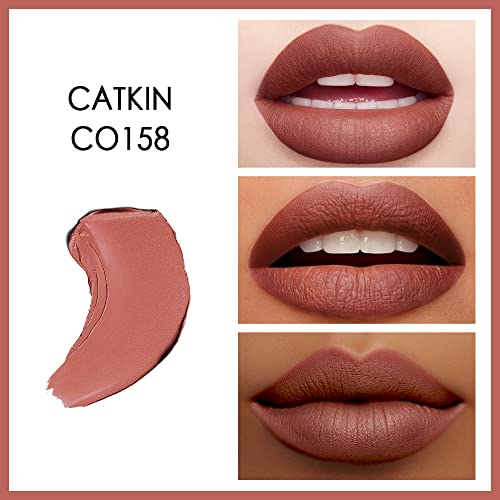 CATKIN Barra de Labios Mate Bálsamo Labial Roja Bálsamo de Labios Permanente Barra de Labios Hidratante Suave de Color Destacado(CO158)