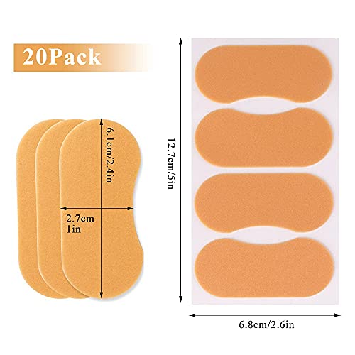 Cdemiy Apósitos Ampollas, 20 Pcs Ampollas Tacones Altos, Apositos Adhesivos Impermeables, Para Prevención De Ampollas En Pies, Dedos y Protector de Talones