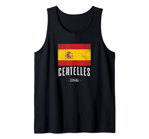 Centelles España | Souvenir - Ciudad - Bandera - Camiseta sin Mangas