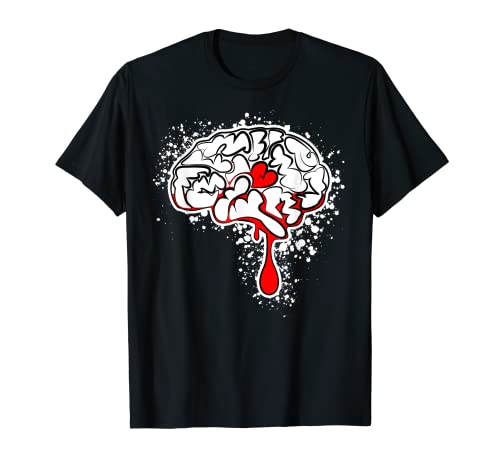 Cerebro con corazón roto para pulverizador de humanos sentimentales. Camiseta