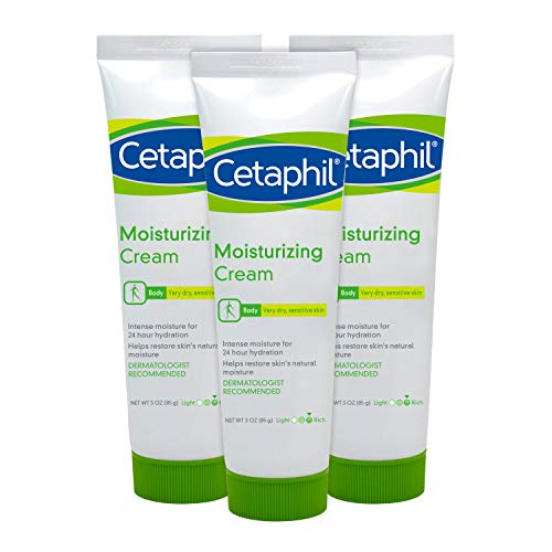 Cetaphil Crema hidratante para piel muy seca, sensible, extra resistencia, sin fragancias, 3 onzas (paquete de 3)