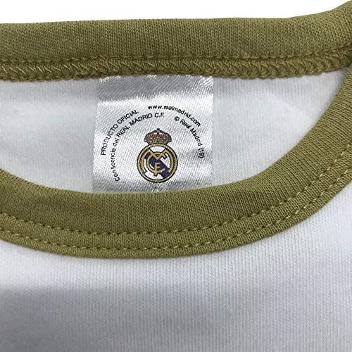 Champion's City Real Madrid FC Bodis Niños - Producto Oficial Primera equipación 2019/2020 (3 Meses)