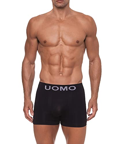 Channo Pack de 12 - Calzoncillos de Hombre, Boxer Lycra, sin Costuras Liso y con Color Uniforme (XL)